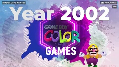 Year 2002 released games for Gameboy Color