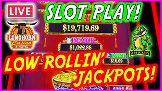 🔴 LIVE SLOT PLAY! J'S BACK LOW ROLLIN' WEDNESDAY JACKPOTS! EPISODE 5! LONGHORN CASINO!