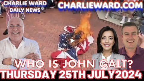 CHARLIE WARD DAILY NEWS BRIEF-PALESTINIAN PROTESTERS TAKE DOWN AND BURN US FLAG IN D.C. TY JGANON