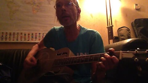 Burny Hill - 'Hallelujah' - Cover song on a dobro guitar