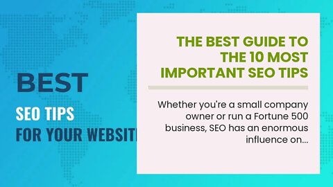 The Best Guide To The 10 Most Important SEO Tips You Need to Know - Neil Patel