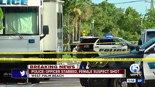 Officer stabbed, suspect shot in West Palm Beach on North Flagler Drive