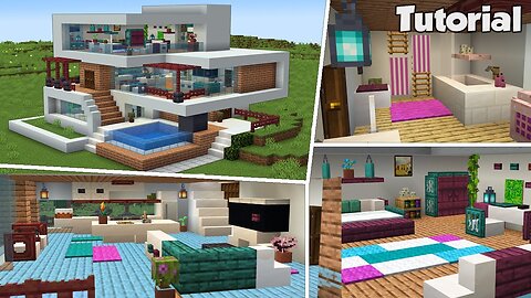 Minecraft: Modern House #42 Interior Tutorial