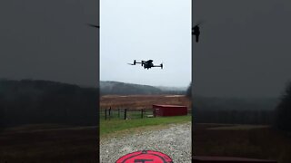 Flying Drone In The Rain.