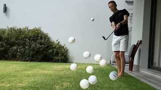 How to play beer pong with a golf club