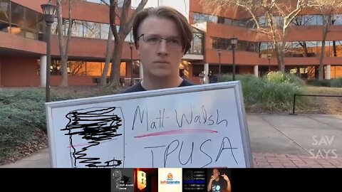 Protester Is BIG MAD Matt Walsh Is Speaking On His Campus But Can't Name Anything Walsh Has Said