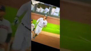 Aaron Judge smashes a Homerun off Sam Hentges in win or go home game 5 ALDS