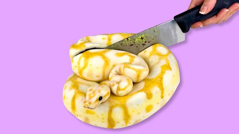 Making a REALISTIC Banana Ball Python CAKE