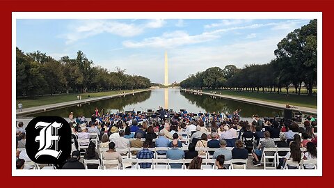 Free opera at Lincoln Memorial with a message of peace attracts members of congress