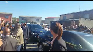 UPDATE 1: President Zuma arrives to visit family of murdered Courtney Pieters (EwF)