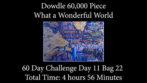 60,000 Piece Challenge What a Wonderful World Jigsaw Puzzle Time Lapse - Day 11 Bag 22!