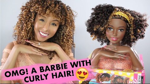 A Barbie Doll With CURLY HAIR!!