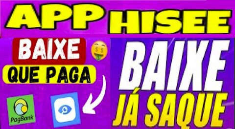 Aplicativo HiSee pagando muito, PAGANDO até R$100 via PIX e PAGBANK! | #aplicativos