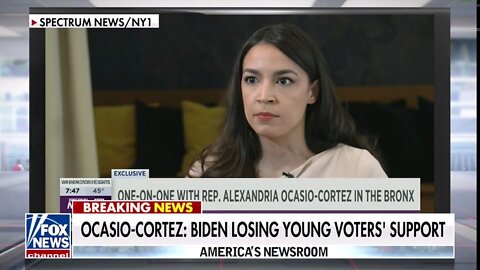 Alexandria Ocasio-Cortez warns of "collapse of young voters support"