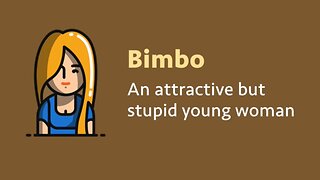 Slang: Bimbo (meaning, examples, origin, pronunciation)