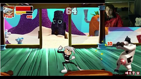 Otis The Cow VS Danny Phantom In A Nickelodeon Super Brawl 2 Battle With Live Commentary