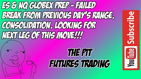 ES & NQ Futures GLOBEX Session Preparation