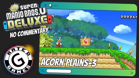 Acorn Plains-3 - Yoshi Hill ALL Star Coins - Super Mario Bros U Deluxe No Commentary