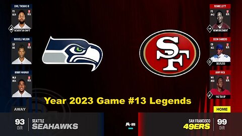 Madden 24 Seattle Seahawks Vs San Francisco 49ers Year 2023