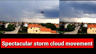 Spectacular storm cloud movement