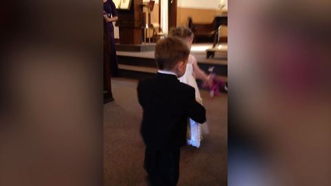 Adorable Ring Bearer Wants To Be The Flower Boy