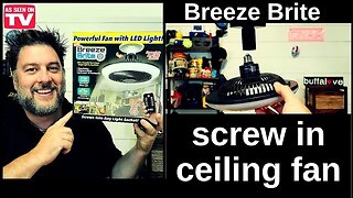 Breeze Brite Socket Fan Light review. DIY ceiling fan install [510]