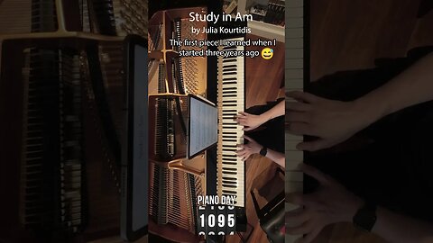 Three year pianoversary! The first thing I learned on the piano - Study in Am by Julia Kourtidis
