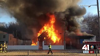 Crews battle fire at historic KCK church