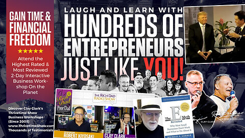 Trump & Kiyosaki Share Fundamentals for Achieving Success (2009) + Clay Clark Interviews Best-Selling Authors of Rich Dad Poor Dad & E-Myth Revisited + Tebow Joins Clay Clark's June 27-28 Business Workshop (5 Tix Remain)