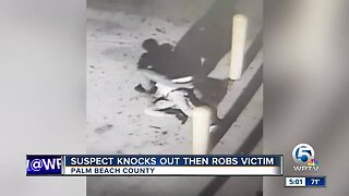 Crook knocks out, robs, drags man in suburban West Palm Beach