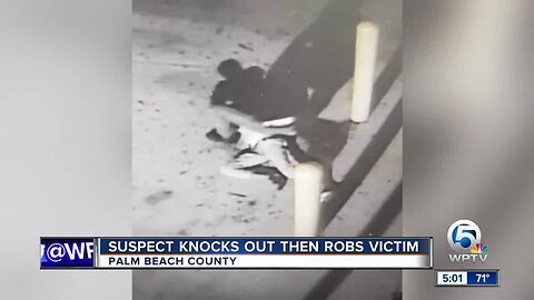Crook knocks out, robs, drags man in suburban West Palm Beach