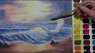 PAINT BOB ROSS IN WATERCOLORS, OCEAN WAVE