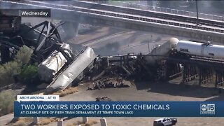 Two workers exposes to toxic chemicals
