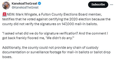 Fulton County GA Elections Board Supervisor Voted Against Certifying 2020 Election