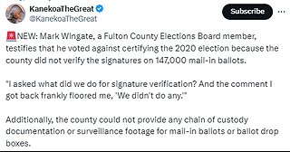 Fulton County GA Elections Board Supervisor Voted Against Certifying 2020 Election