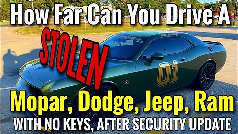 How Far Can You Drive A Stolen Mopar, Dodge, Challenger, Charger.