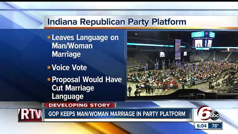 GOP keeps language defining marriage as between "a man and a woman" on party platform