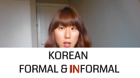 Learn Korean Formal and Informal || How-To