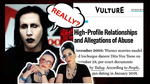 MIND BLOWN/ Reacting to the Media's Timeline of Marilyn Manson's Relationships/ Part 2