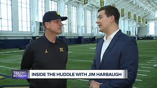 Jim Harbaugh talks ‘playoff mentality,’ and Chris Webber’s captain visit ahead of Penn State