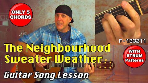 Acoustic Guitar song lesson learn Sweater Weather by The Neighbourhood