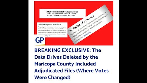 BREAKING: Maricopa County Elections Officials DELETED all DATABASE from Voting Machines