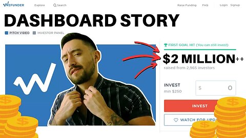 WeFunder Dashboard Story - Equity Crowdfunding