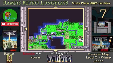 Sid Meier's Civilization | 1994 | SNES | Prince | Random | Japan - Episode #7 | Longplay