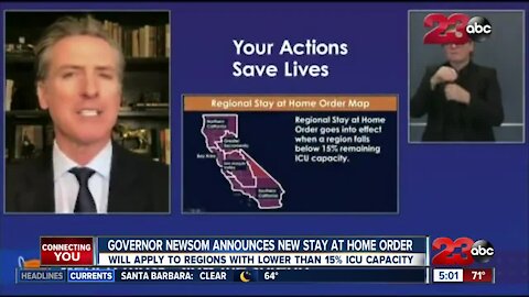 Governor Newsom announces new stay-at-home order