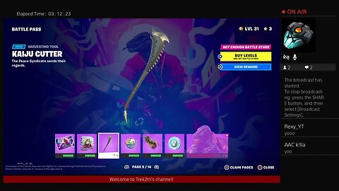 Trek2m is playing Fortnite with friends Eazy and lucky day 554.