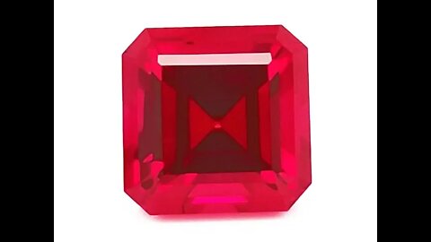 Chatham Square Octagon Ruby: Lab grown square octagon rubies