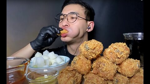 ASMR BBQ KOREAN FRIED & SWEET CHICKEN MUKBANG