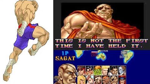 Street Fighter 2 Sagat Arcade 1994 60FPS Hard Hack #gaming #trending #viral #streetfighter #sagat