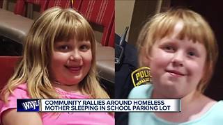 Police help homeless mom and daughters staying in school parking lot